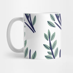 green leaf pattern Mug